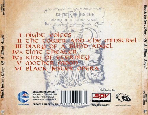 Cd Diary Of A Blind Angel (black Jester) Estándar
