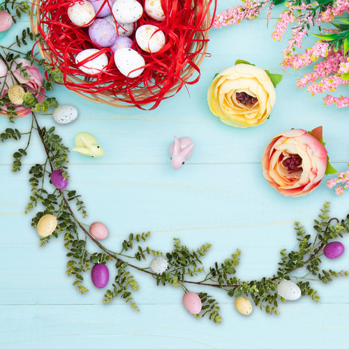 Huevos De Ratán De Imitación De Pascua En Forma De Z Para Co