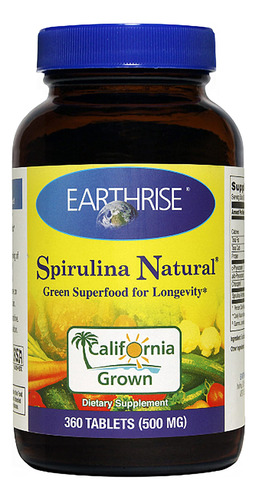 Earthrise ® Spirulina - Tableta Natural De 500 Mg, 360 Unida