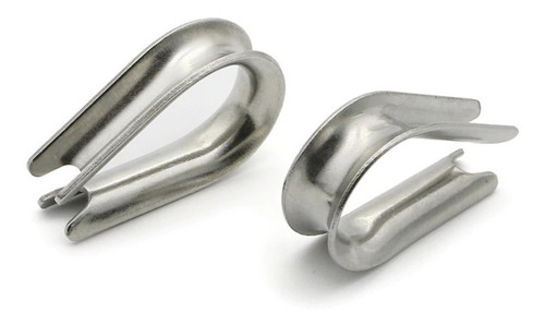 100 Guardacabos Galvanizado 5/16 - 8mm P/ Soga - Cable Acero