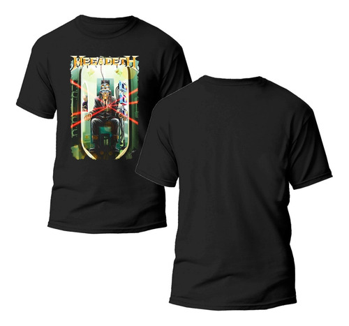 Playera Negra Estampado Megadeth 100% Algodón 01