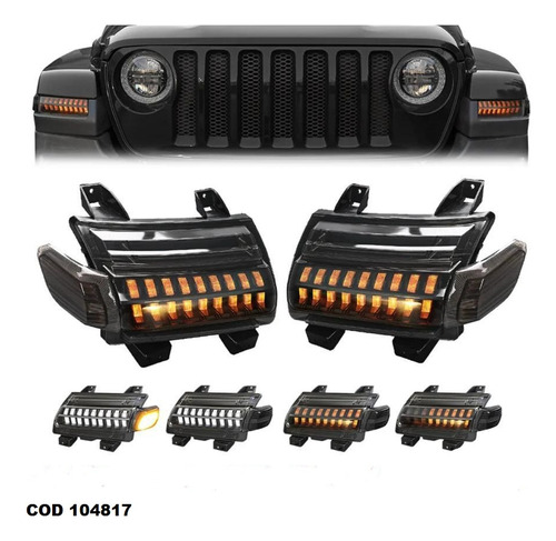 Micas P/guard Led Jeep Wrangler Jl 18+/jeep Gladiador Jt 20+