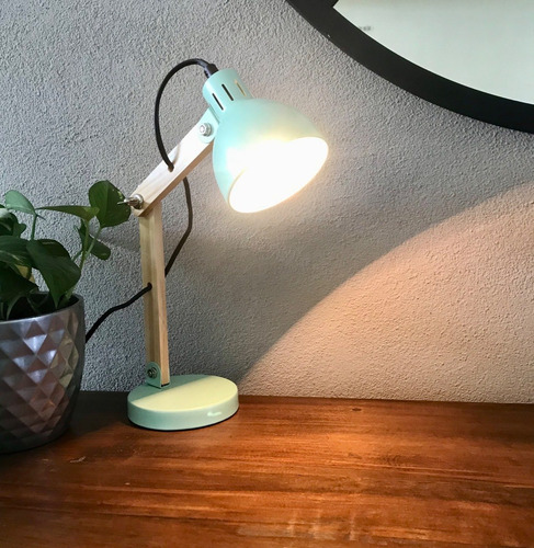 Lampara De Escritorio Verde Vintage