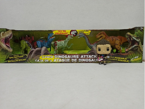 Rex Dinosaurios Paquete 5 Sonidos Y Luces Bricktown Toys