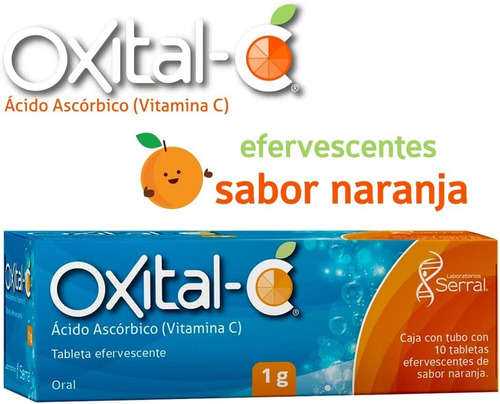 Imagen 7 de 8 de Oxital C Forte Vitamina C 2 Gr Sabor Naranja C/10 Tab Serral