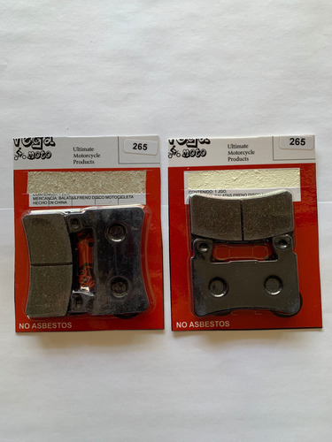 Par Balatas Delanteras Honda Cbr900 1998 Vega Fa265 O Fa296