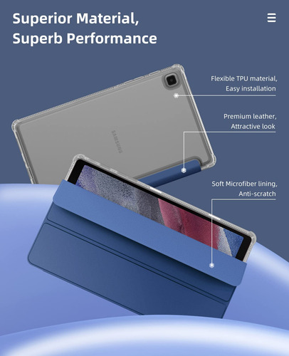 Funda Para Samsung Galaxy Tab A7 Lite 8.7 In Azul Marino Azul Marino