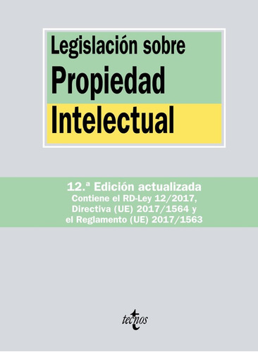 Legislación Sobre Propiedad Intelectual (libro Original)