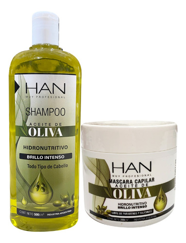 Han Shampoo+ Mascara Oliva Antifrizz