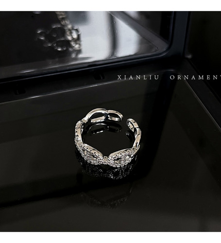 Anillo Con Forma De Nariz De Cerdo Con Diamantes De Imitació