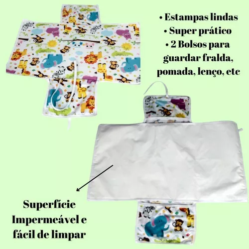 Cambiador para bebés plegable de poliéster diseño de safari Fabrincando  Trocador Impermeavel, Trocador Bebê, Fraldas, Trocador dobravel, trocador  portatil