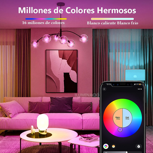 4 Holofotes Led Wifi Com Controle Remoto Inteligente Rgb Ale