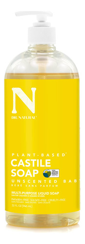 Jabón De Castilla Para Bebés Sin Aroma De Dr. Natural, 32.