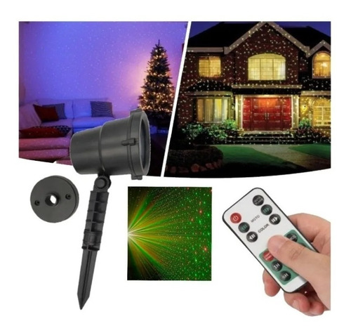 Estaca Proyector Lluvia Luces Laser Jardin Exterior Navidad