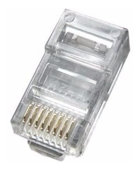 Imagem 5 de 8 de Pacote C/1000 Conector Rj-45 Cat5e! Banho De Ouro Top