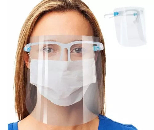 Kit de gafas de seguridad y máscara facial ~ protección completa de ojos nariz y boca 