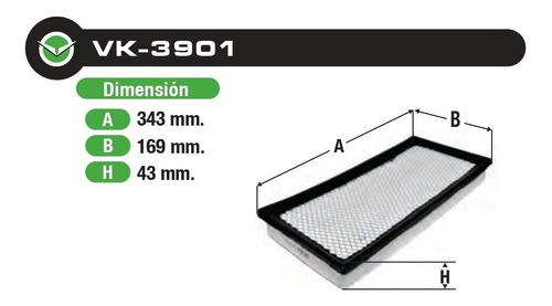 Filtro Aire Motor Dakota, Durango, Ram, Cherokee, Wagoneer