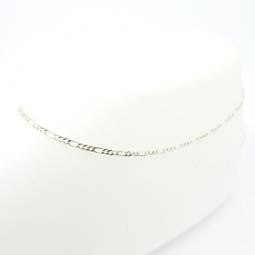 Pulsera De Tobillo De Plata 925 Tejido 3-1 De 27 Cm A 30 Cm Diámetro 8 Cm Largo 28 Cm