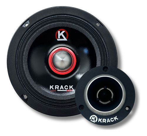 2pz Resistente Set De Medios De 6 Krack Audio 300w Kms-620
