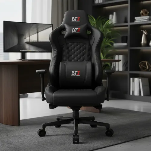 Cadeira Gamer DT3 Rhino Preto Ergonômica 180° Encosto Reclinável