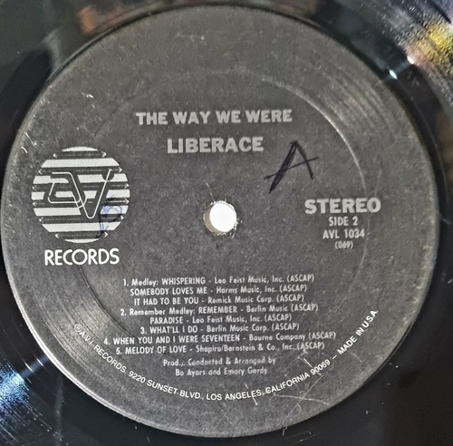 Liberace The Way Were Vinilo Lp  Sin Tapa 