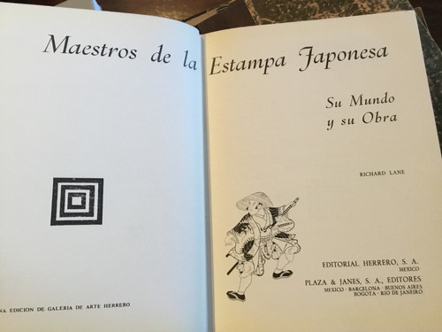 Maestros De La Estampa Japonesa Richard Lane Muy Ilustrado