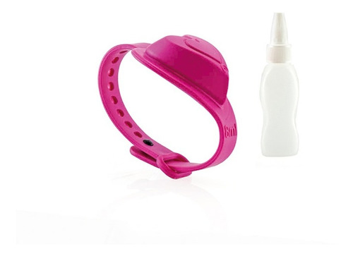 Imagen 1 de 7 de Pulseras Sanitizantes Corazón Fucsia Glitter Niñas Luminares