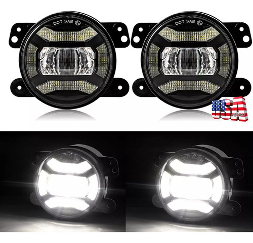 Luces Antiniebla Led Drl Jeep Wrangler Jl Gladiator Rubicon