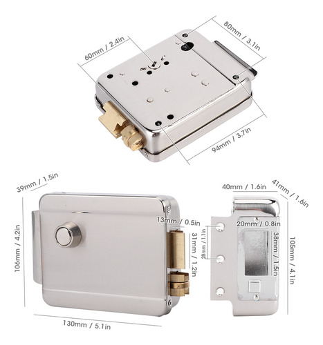 Cerradura De Control Eléctrica De Un Solo Cabezal Antidc12v
