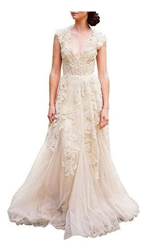 Ruolai Asa Bridal Vintage Vintage Cap Sleeve Lace A Line Ves