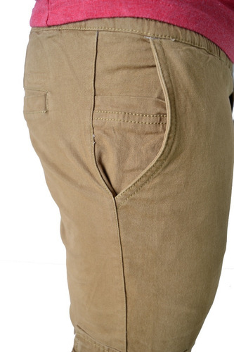 Imagen 4 de 7 de Pantalon Cargo Gabardina Verde Gris Hombre The Big Shop
