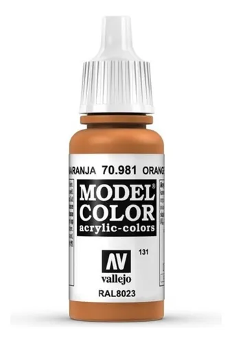 Vallejo Model Color 17ml Pintura Acrílica Color 131 Marrón Naranja 70.981