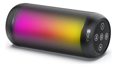 Bocina Bluetooth Speaker Doble Hifi Tipo C Luz Rgb 1hora Negro