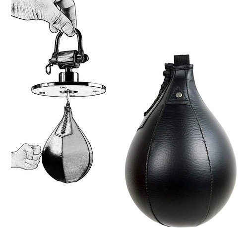 Pera De Boxeo Profesional Con Rotor Y Base Regulable Nueva..