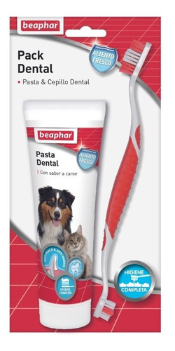 Kit Beaphar Línea Dental P/perro Pasta + Enjuague + Premios Sabor Hígado