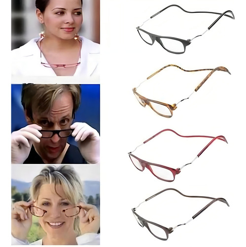 Oculos De Leitura Descanso Perto Com Imã +1,00 Vermelho