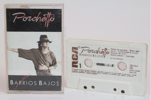 Cassette Raul Porchetto Barrios Bajos 1987