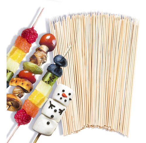 100 Palillos Bambu Bocadillo Chef Lujo Catering Broche 30cm