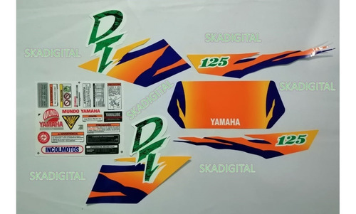 Kit Completo De Calcomanías Yamaha Dt 97
