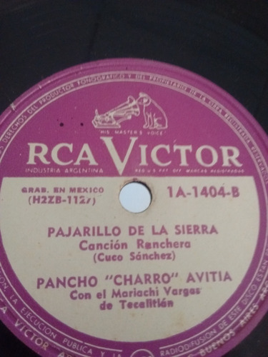 Pancho Charro Avitia Disco Pasta Pasta 1a-1404 C24