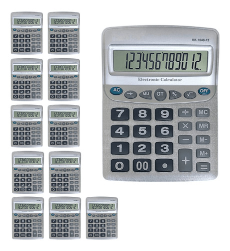 Kit 12 Calculadora Grande Gigante Balcão Problema Visão