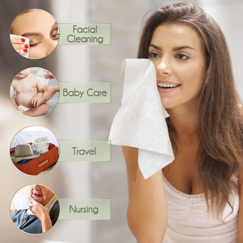 . Toalha Facial Descartável Biodegradável Wowotex, 60