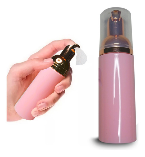 Frasco Pump Espumador Para Alongamento De Cílios 75ml Cor Rosa