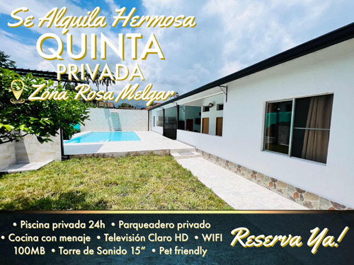 Se Alquila Hermosa Quinta Privada En Melgar.