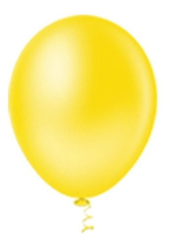 Balão Bexiga Liso N°5 Diversas Cores - Pic Pic Cor Amarelo
