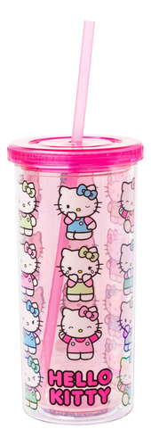 Vaso Para Bebidas Frías Silver Buffalo Sanrio Hello Kitty De
