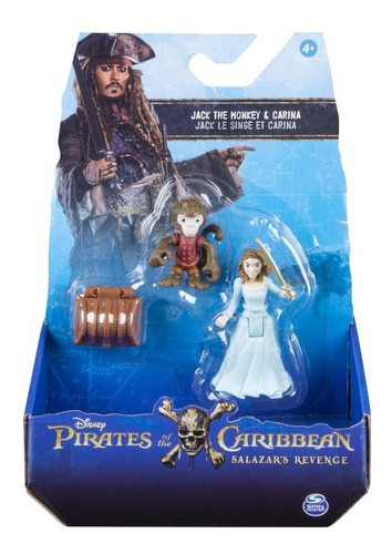 Jack O Macaco & Carina Smyth De 6cm Piratas Do Caribe Disney