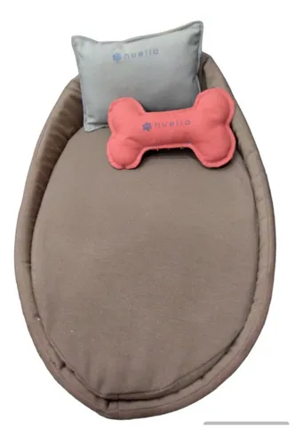 Huella Cama Cucha Paris Almohada Hueso Perro Gato T3 60x39cm Color Chocolate