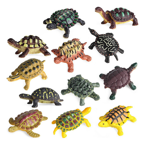 12x Simulação Animais Marinhos Tartaruga Figuras De Ação