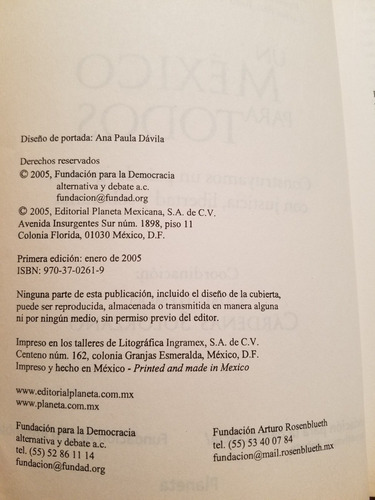 Un Mexico Para Todos (Usado)